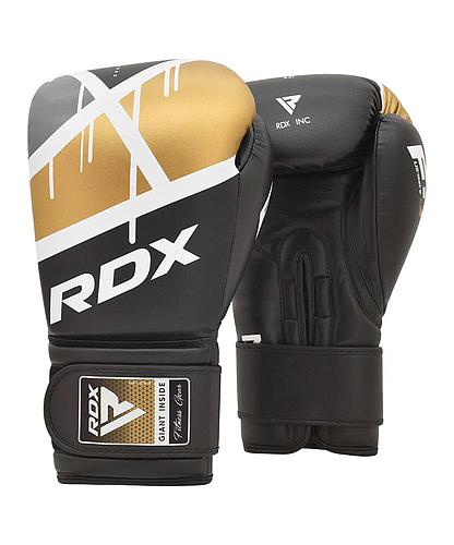 GUANTE BOXEO RDX BGR-F7 NEGRO/DORADO 16OZ BGR-F7BGL-16OZ