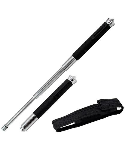BASTON TELESCOPICO CROMADO MANGO DE HULE 18 PULG BT 278-18LS