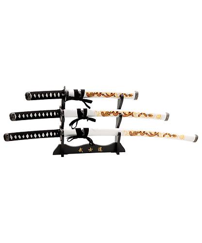 ESPADA SAMURAI 39.5 PULG WHITE DRAGON PRINTING 3 PCS SA 124-WTDG