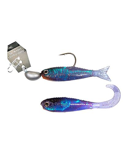 Z-MAN CB-FBMINI116-04 CHATTERBAIT FLASHBACK MINI BLADED SWIM JIG 1/16 OZ SILVER/BLUE