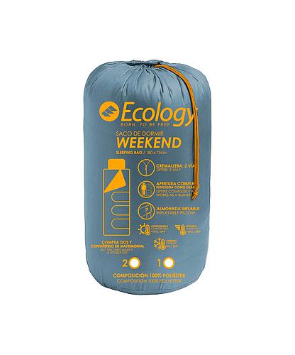 BOLSA DORMIR ECOLOGY MOD. WEEKEND PLUS GRIS/NARANJA 14932