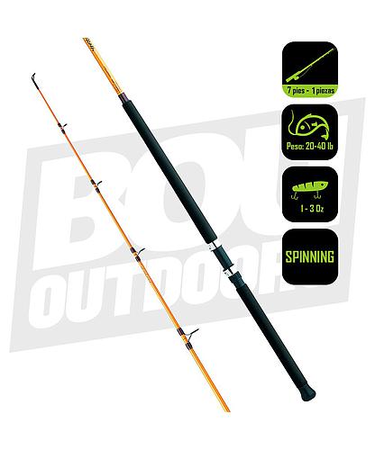 CAÑA PESCA SPINNING BOAT DAIWA FT 7PIES 20-40 FTB701MHFS