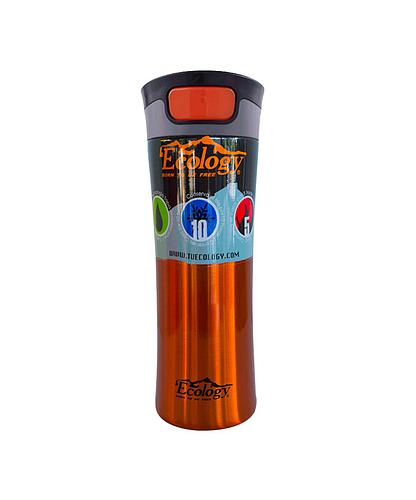 VASO TERMICO ECOLOGY EMPERADOR 16OZ NARANJA